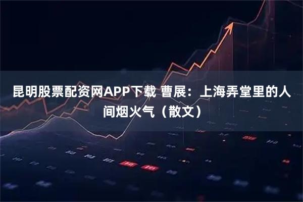 昆明股票配资网APP下载 曹展：上海弄堂里的人间烟火气（散文）